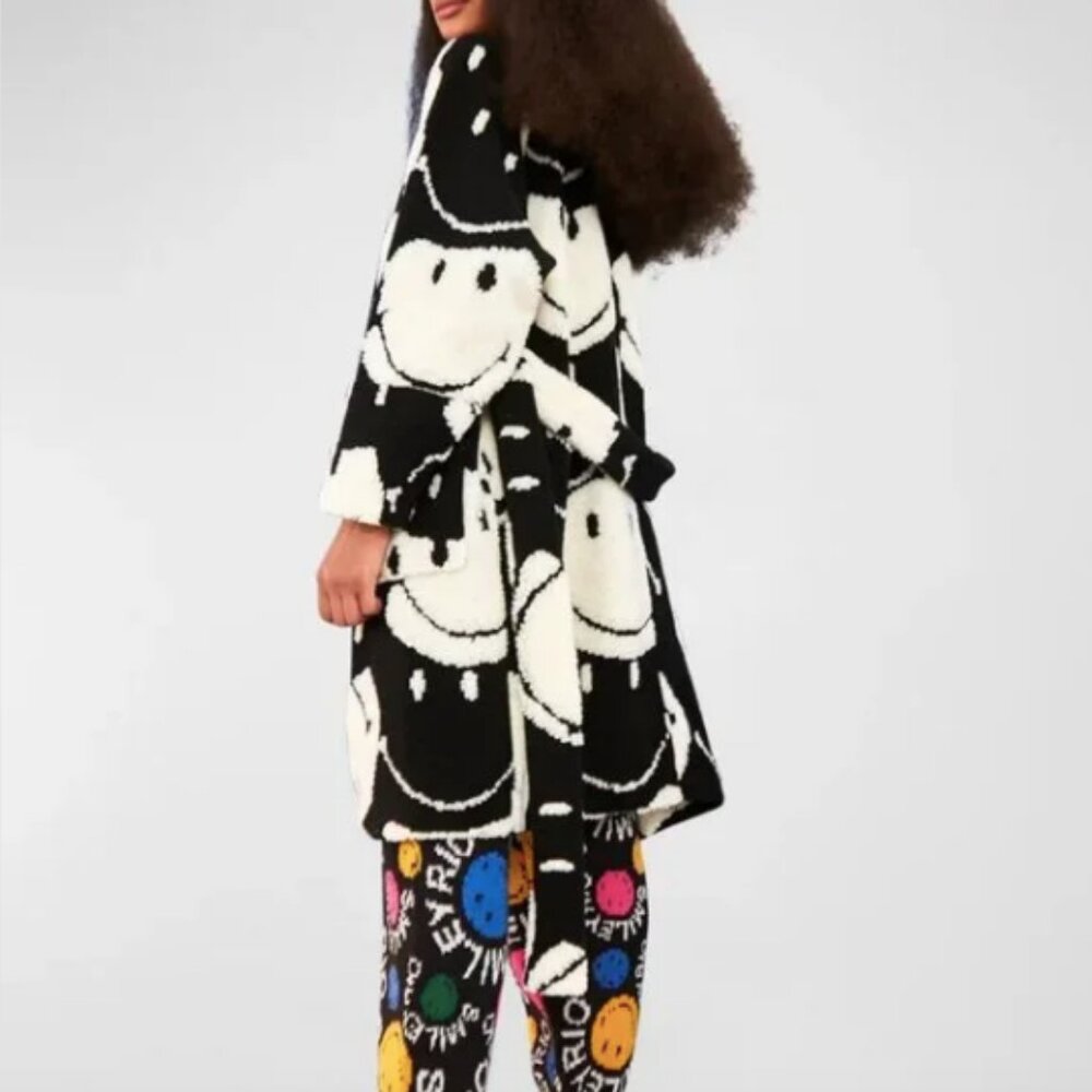NWT Farm Rio X Smiley Belted Two-Tone Cardigan L - Picture 2 of 13